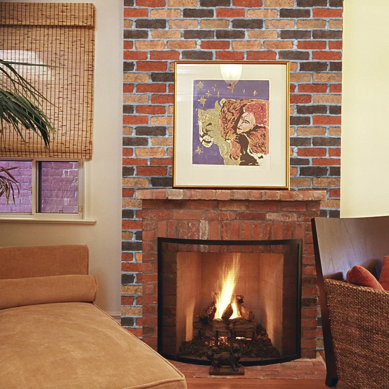 45 см/60 см домашний декор 3D ПВХ Винтаж стены Стикеры Бумага кирпич деревенской