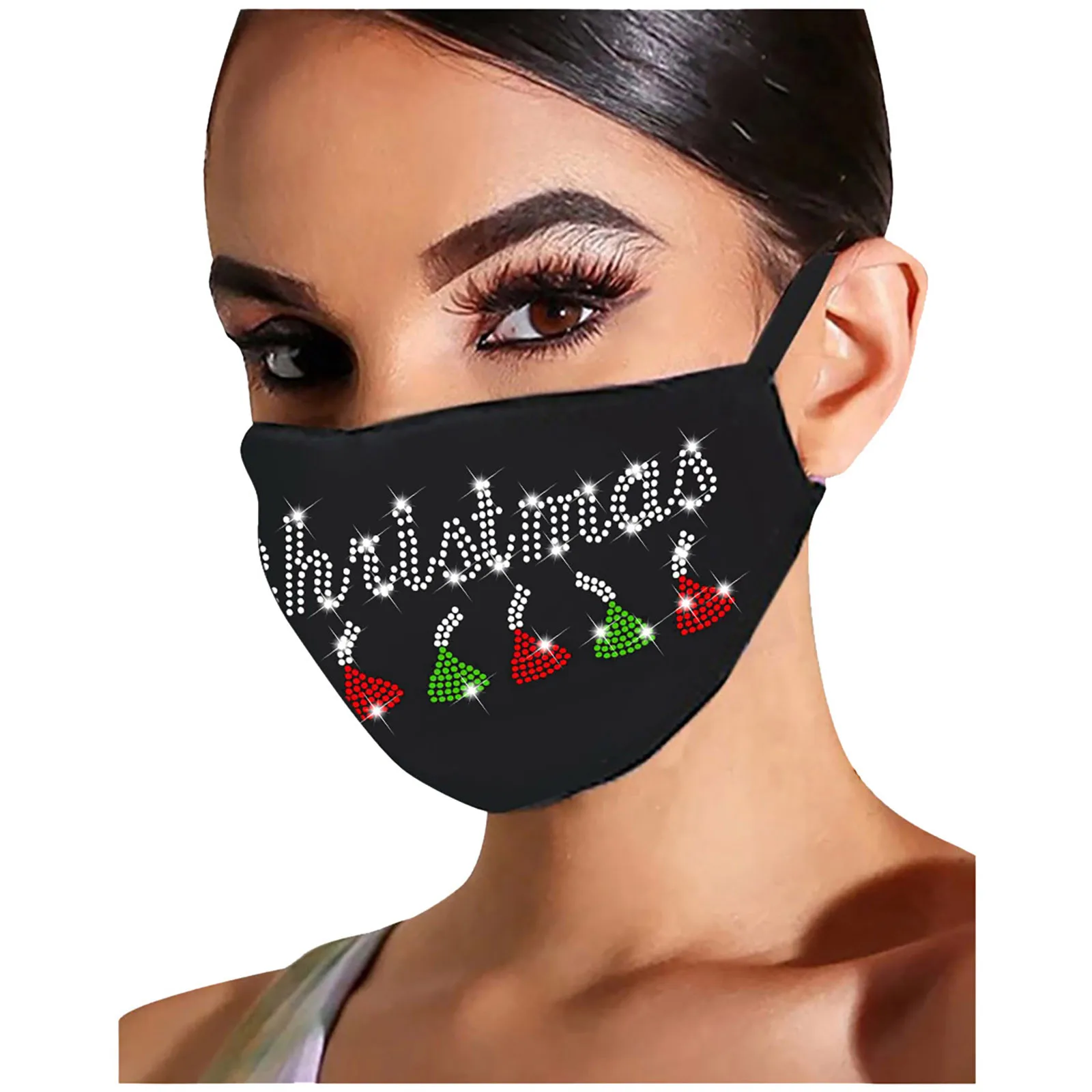 

Mascarilla Christmas Face Mask Fashion Women Reusable Outdoor Drill Breathable Fashion Cotton Windproof Mask Mouth Caps Washable