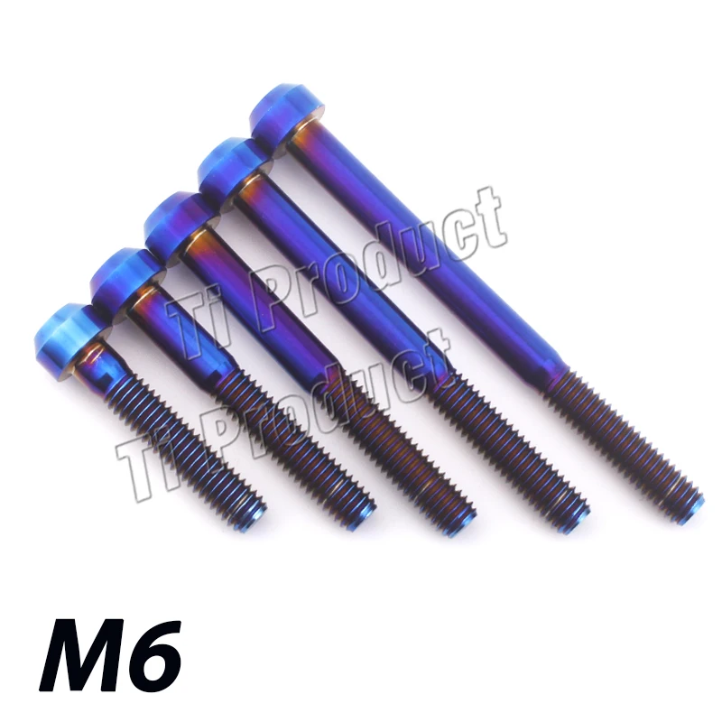 Титановый болт M6 x 10 15 20 25 30 40 50 60 70 80 90 мм винт с внутренней звездообразной головкой