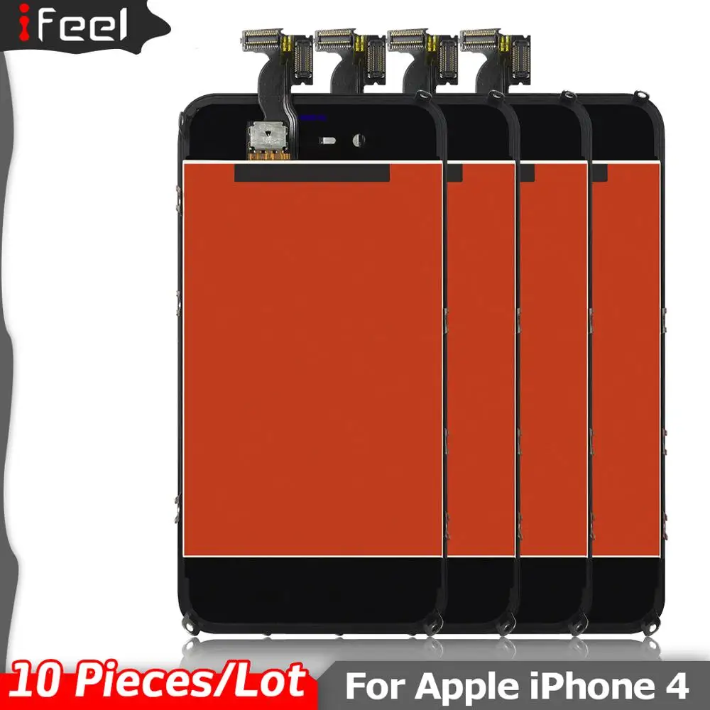 10 шт./лот ЖК-дисплей для Apple iPhone 4 4G 4S + Замена сенсорного экрана дисплей | Мобильные