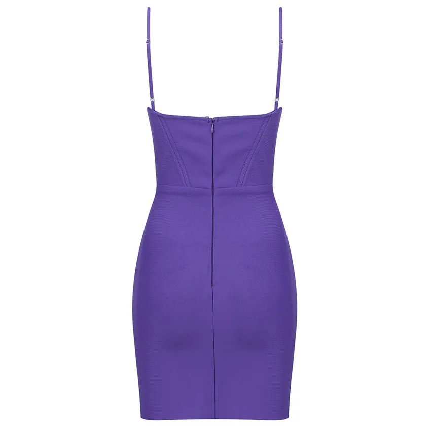 

Bevenccel Runway Summer Dress Women 2020 New Sexy Spaghetti Straps Bodycon Celebrity Evening Party Dress Vestidos Mini Dress
