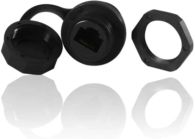 Защитная промышленная панель CAT 6 RJ45 двойная передача через соединитель с