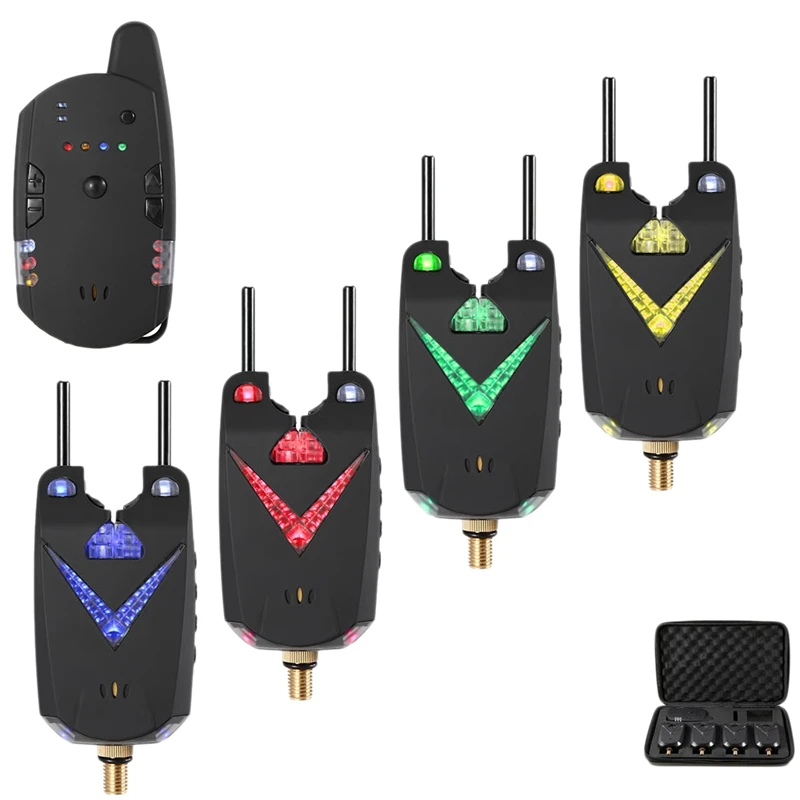 

Carp Fishing Alerts Bite Alarm LED Wireless Fishing Alarm Indicator Fishing Receiver Sound Alert Kits