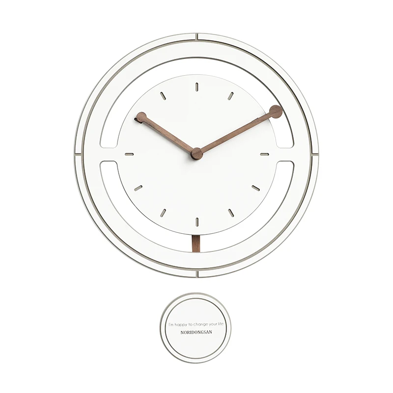 Современный дизайн настенные часы с маятником бесшумный креативный светится в