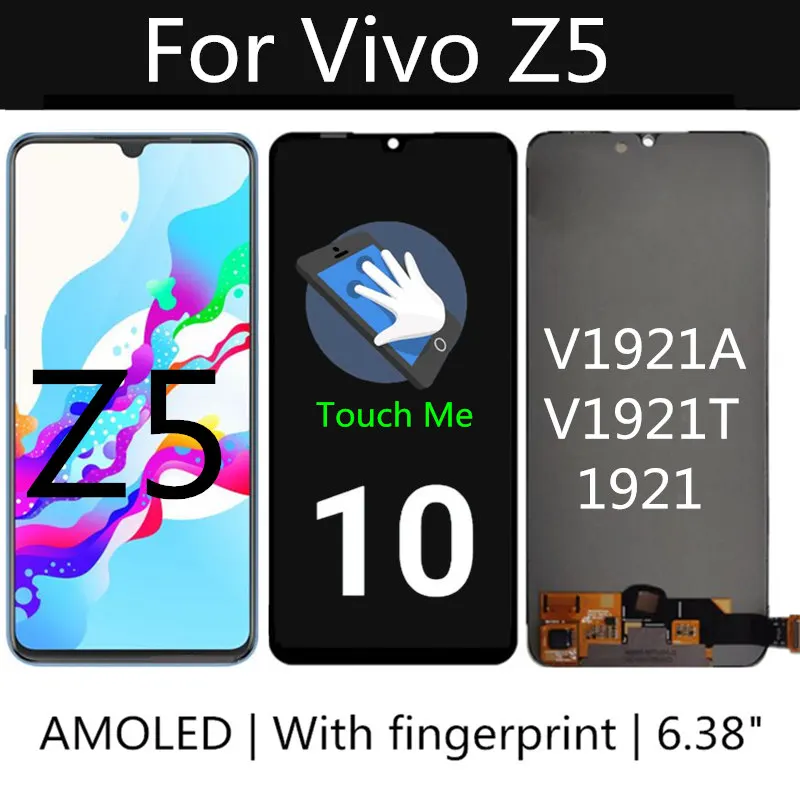 Pantalla t&aacute;ctil AMOLED de 6,38 pulgadas, accesorio de repuesto para VIVO Z5, V1921A / V1921T / 1921-0