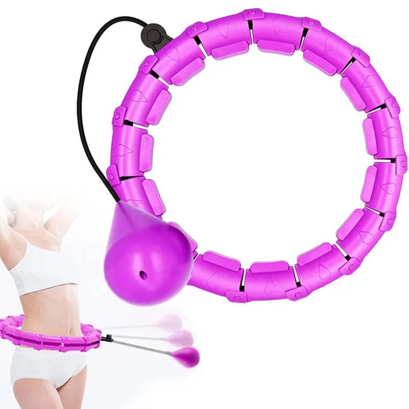 

2 In 1 Smart Hoola Hoops 24 Knots Fitness Equipment Portable Sport Hoop Yoga Home Adjustable Waist Trainer Lose Not Weight Drop