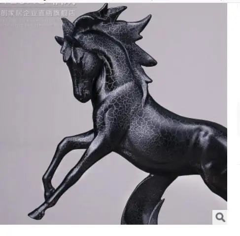 Скандинавский ветер в виде животного демонстрационный предмет с черной лошадью