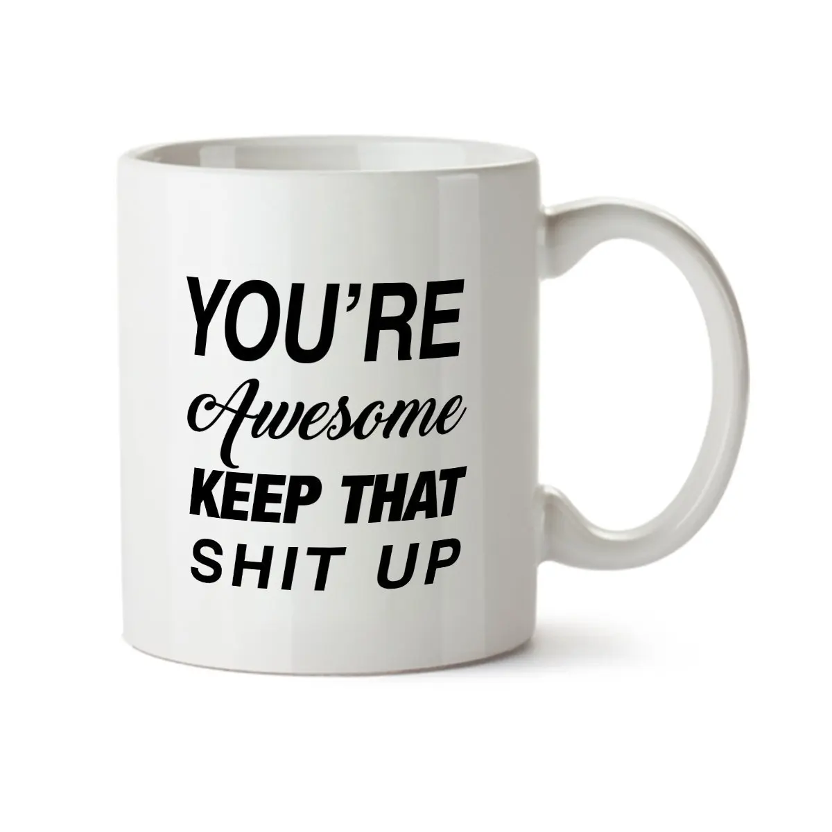 Потрясающая белая кофейная кружка-керамика-чайная чашка-11 унций-Держите это