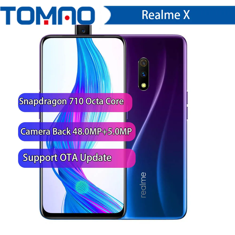 Смартфон Realme X 6 53 дюймов FHD + AMOLED 3765 мАч ГБ ОЗУ 64 Гб ПЗУ Восьмиядерный процессор