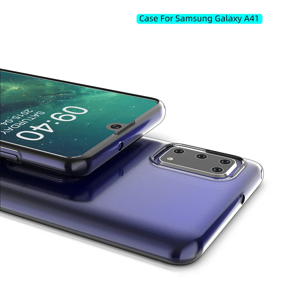 Прозрачный чехол для Samsung A41 прозрачный мягкий ударопрочный из ТПУ с защитой от