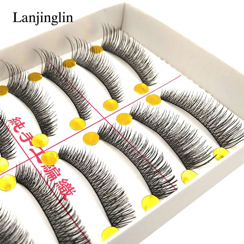 10 пар натуральных длинных ресниц инструмент для наращивания # TW042|lash extension