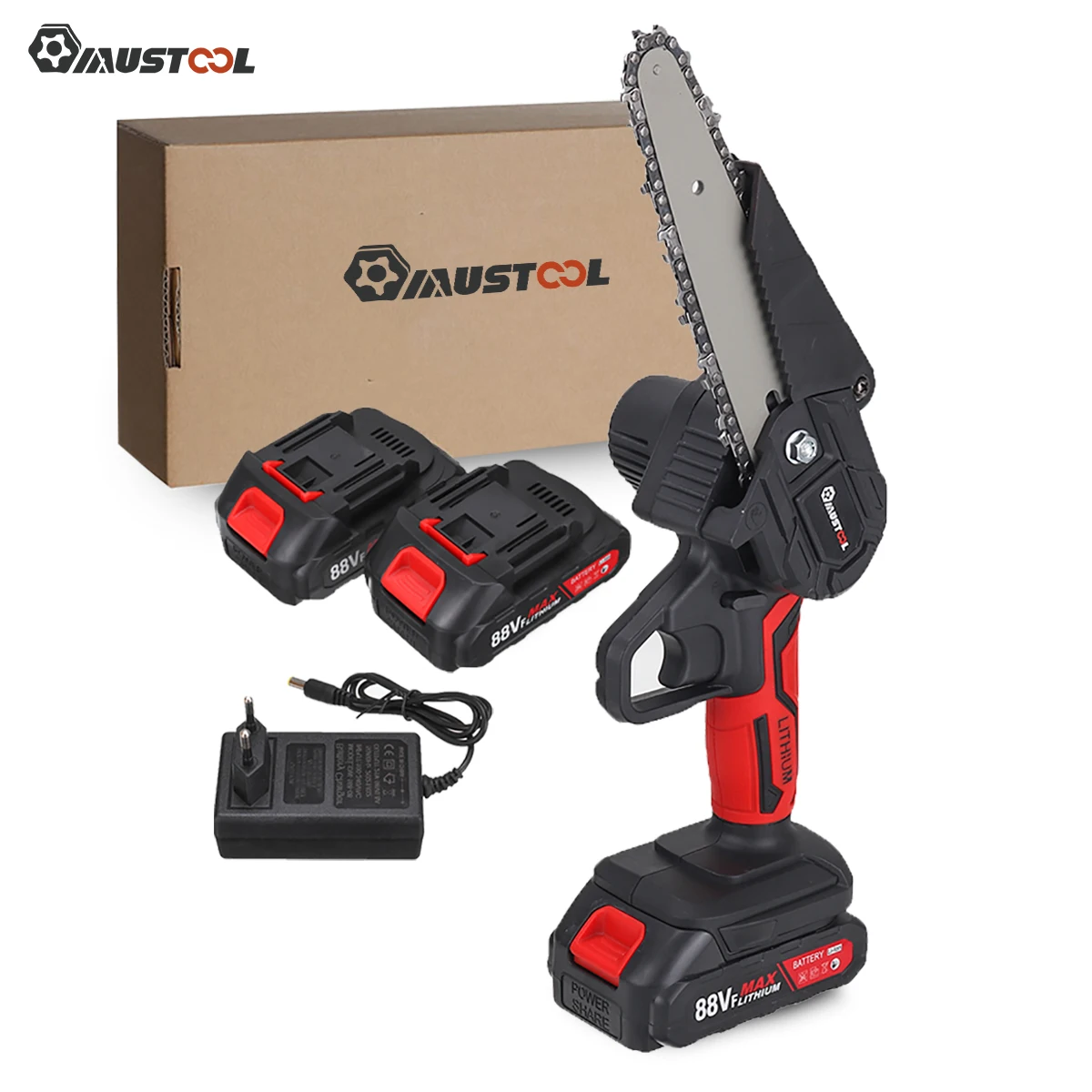 MUSTOOL 88Vf 1200W 6 дюймов мини Аккумуляторная Электрическая цепная пила с Батарея
