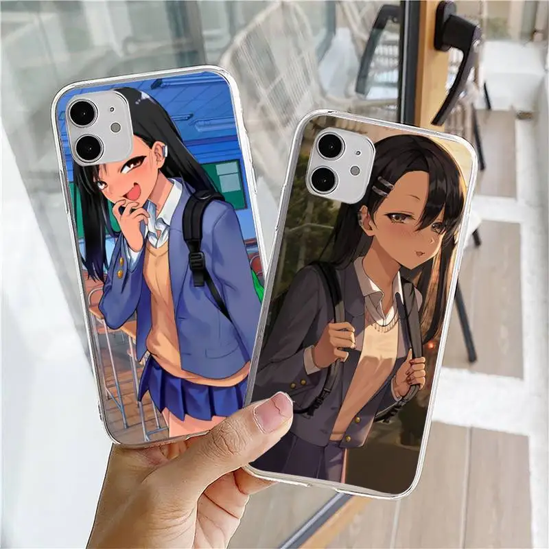 

Nagatoro San Anime Aesthetic Phone Case For iphone 5s 6 7 8 11 12 plus xsmax xr pro mini se Transparent Cover Fundas Coque