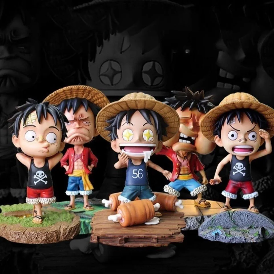 Фигурка куклы из аниме Q Version Of The Doll Is Beaten 3rd Generation опухлое лицо Luffy в упаковке