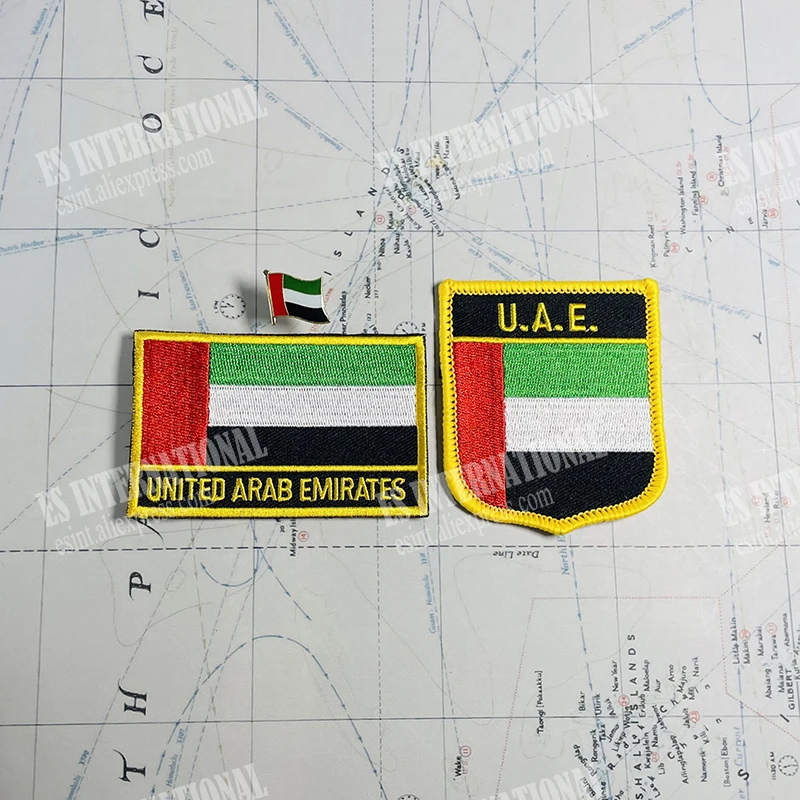 Патчи с вышивкой и металлические лацканы национальным флагом U.A.E | Дом сад