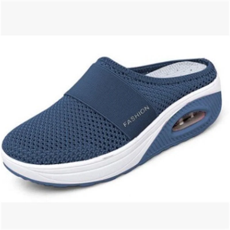 

Women Mesh Lightweight Shoes Woman Slippers Wedge Shoes Female Air cushion Sandals Thick Bottem Omen Sneakers Plus Size