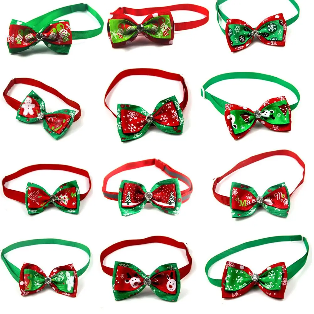 Милые аксессуары украшение для домашних животных галстук собаки Рождественский