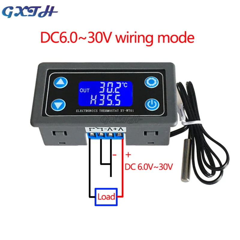 10A Thermostat Digital Temperature Controller DC 6V-30V Thermal Regulator Thermocouple LCD Display Sensor 12V 24V | Инструменты