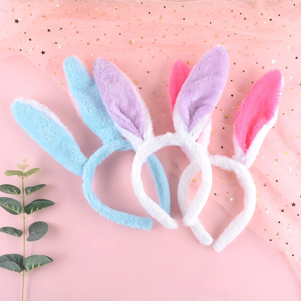 Симпатичные мягкие прикосновения и кроличьими ушками пальто повязка на голову