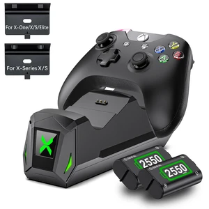controller charger for xbox one one xone s series x s elite controllersdual charging station with 2x2550mah battery packs free global shipping