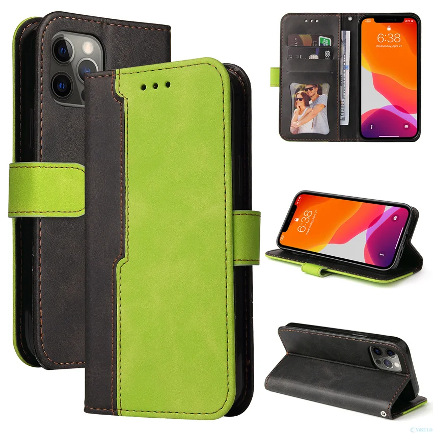 luxury phone case for oppo realme c3 8 pro c20 c21 q3 q3i v13 5 5i 6i 5g stitching color cover photo frame flip wallet leather free global shipping