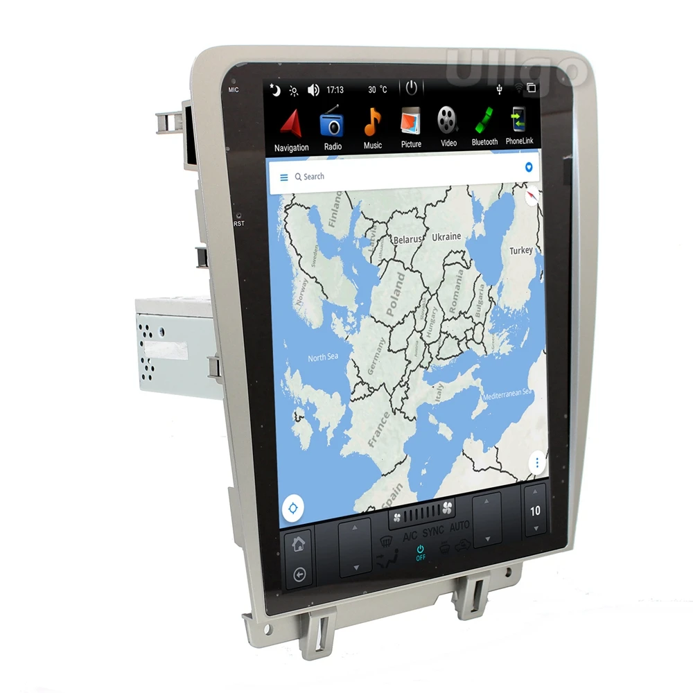 Автомагнитола Tesla Style 12 1 дюйма 4 Гб + 64 ГБ Android стерео GPS для Ford Mustang 2010 2013 Авторадио