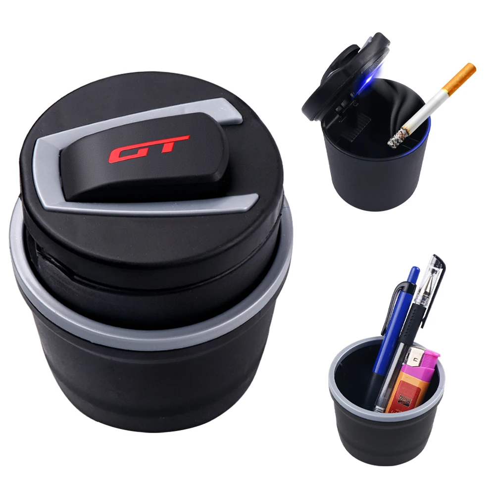 Портативная пепельница для автомобиля грузовика сисветодиодный сигарета дым