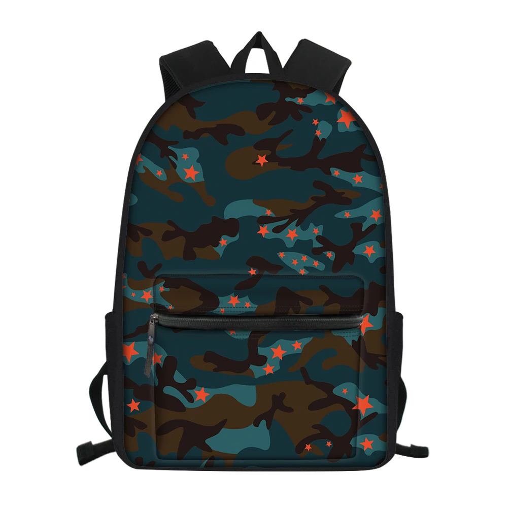 

Red Stars Camouflage Backpack for Teenager Causal Women Men Travel Bag Children School Book Bags Cool Students Back Pack