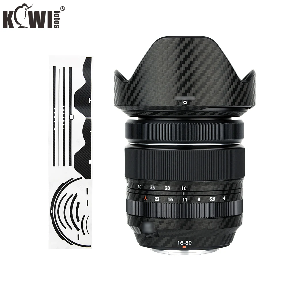 Объектив камеры и бленда крышка наклейки кожи для Fuji Fujifilm XF 16 80 мм f/4 R OIS WR Защитная