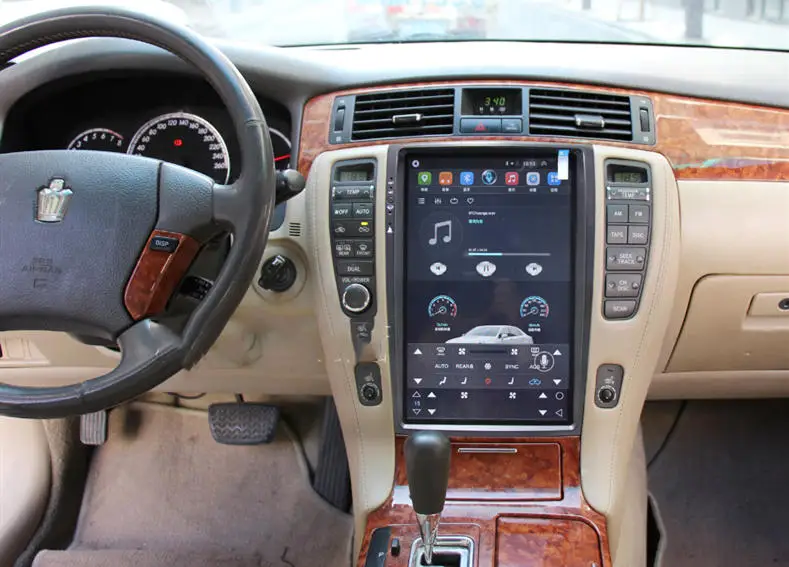 12," Tesla стиль Автомобильная магнитола на андроид радио аудио, dvd, gps навигационное головное устройство Sat Nav для Toyota Crown 2005 2006 2007 2008 2009