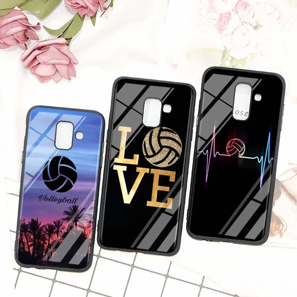 Volleyball Sports For Samsung Galaxy A750 A9 A8 A7 A6 A5 A3 Plus 2018 2017 2016 Super Bright Glossy Phone Case Cover | Мобильные