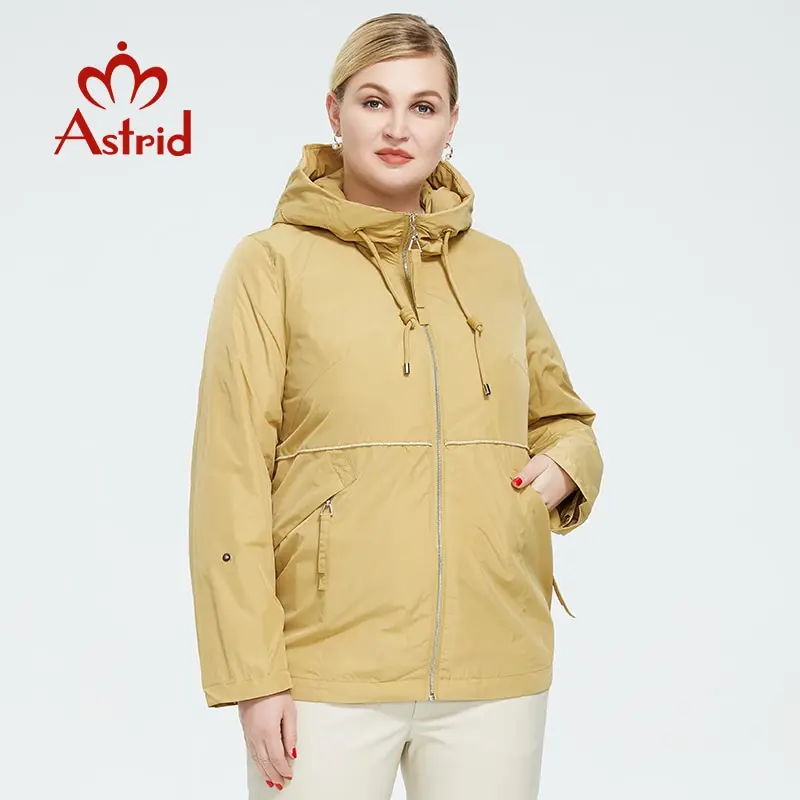Astrid/Новинка 2021 года Сезон весна осень Плащ Короткая ветрозащитная хлопковая