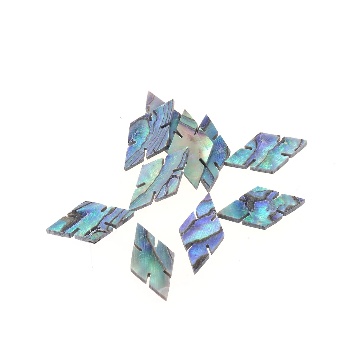 

Musiclily Pro 14.5mm Natural Paua Abalone Shell Diamonds Snowflake Guitar Fretboard Inlay Dots (Set of 10)
