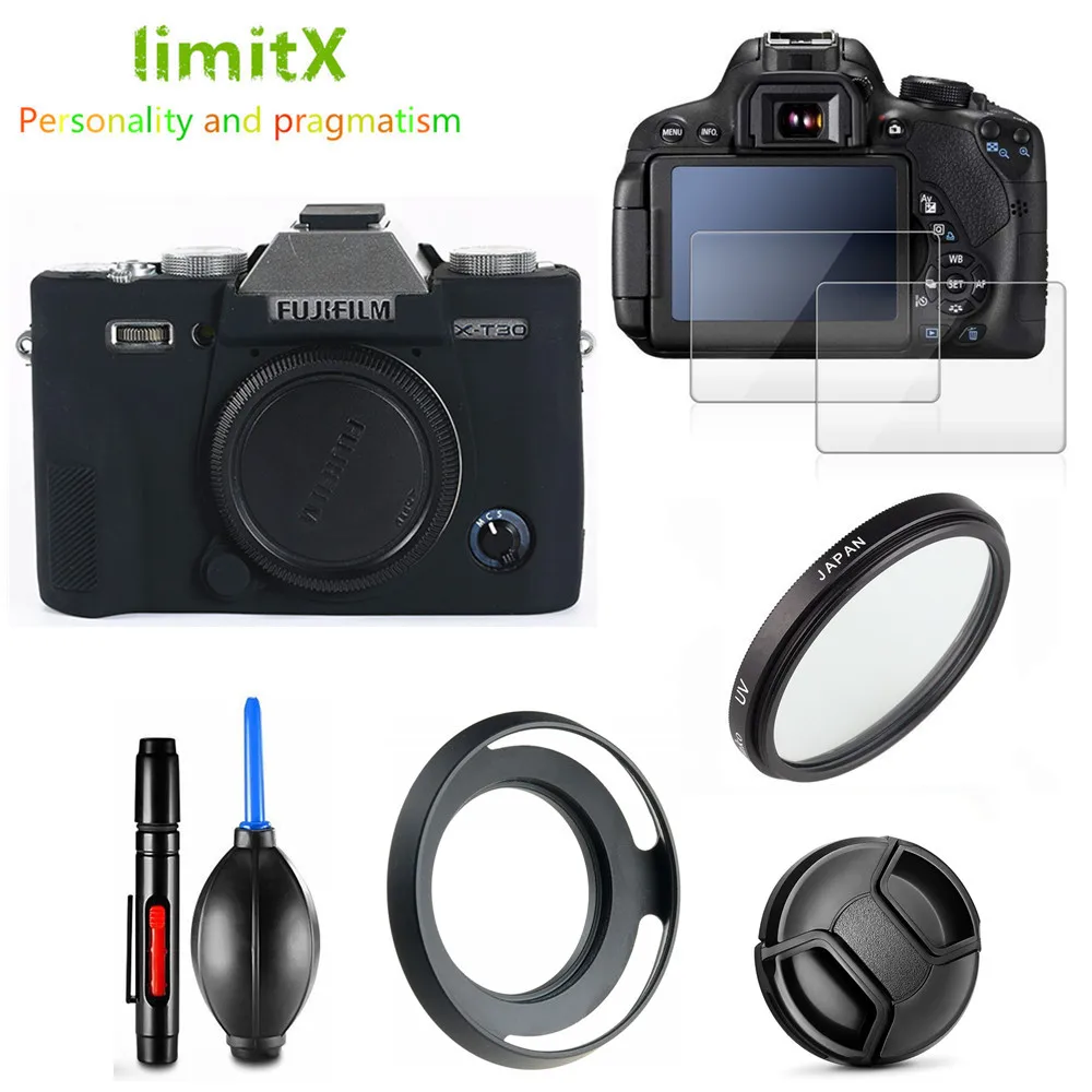 Полный защитный комплект чехол для камеры УФ фильтр бленда объектива ручка