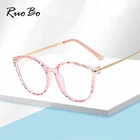 Модные дизайнерские компьютерные очки RUOBO кошачий глаз с защитой от сисветильник для мужчин и женщин, металлические оптические очки TR90