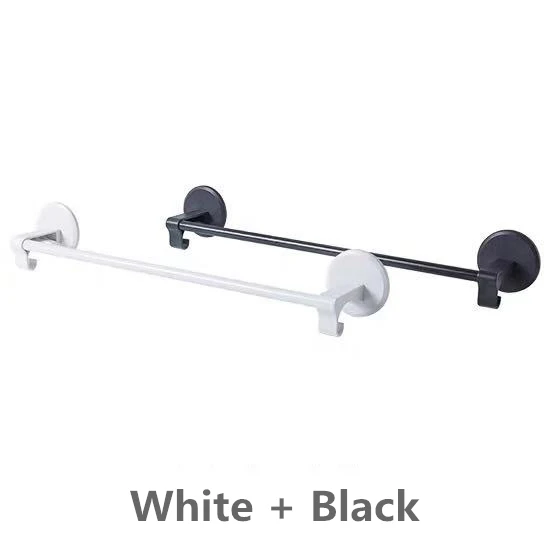White and Black 1 шт., нержавеющая сталь, стойка для ванной комнаты, вешалка для полотенец, держатель для ванной комнаты на полку кухонного шкафа, полка для хранения мелочей - Цвет: White and Black