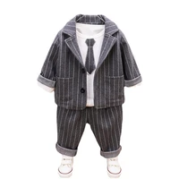 new spring autumn baby boys clothes children fashion coat t shirt pants 3pcssets toddler casual costume kids gentleman clothing