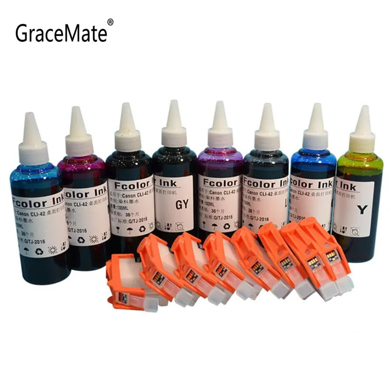 

(1 комплект Refiilable чернильный картридж + 8 расцветок чернил) Cli 42 CLI 42 чернила для Canon Pixma Pro-100 Pro 100 картридж для принтера