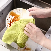 dishcloth oil free rag absorbent scouring pad lint free kitchen furniture glass cleaning cloth