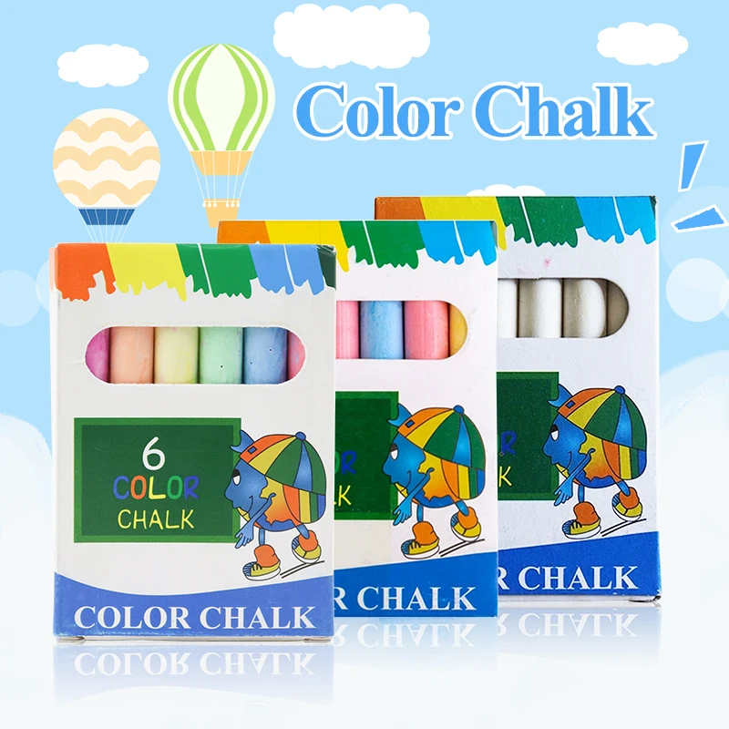 Школьная обучающая беспыльная/беспыльная меловая смесь 6 комплектов с