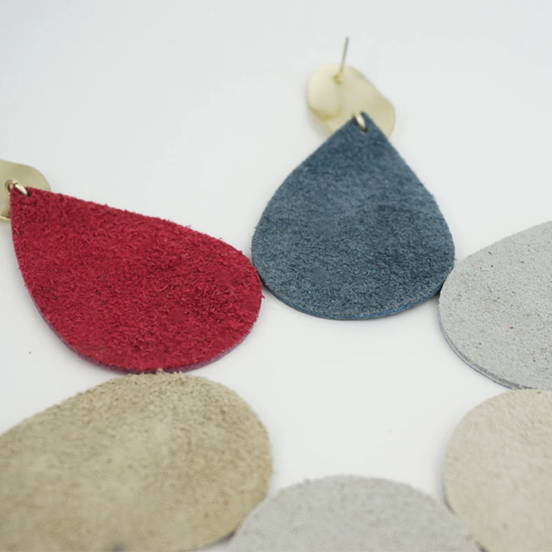 Женские серьги капельки M & G из натуральной кожи|Серьги-подвески| |