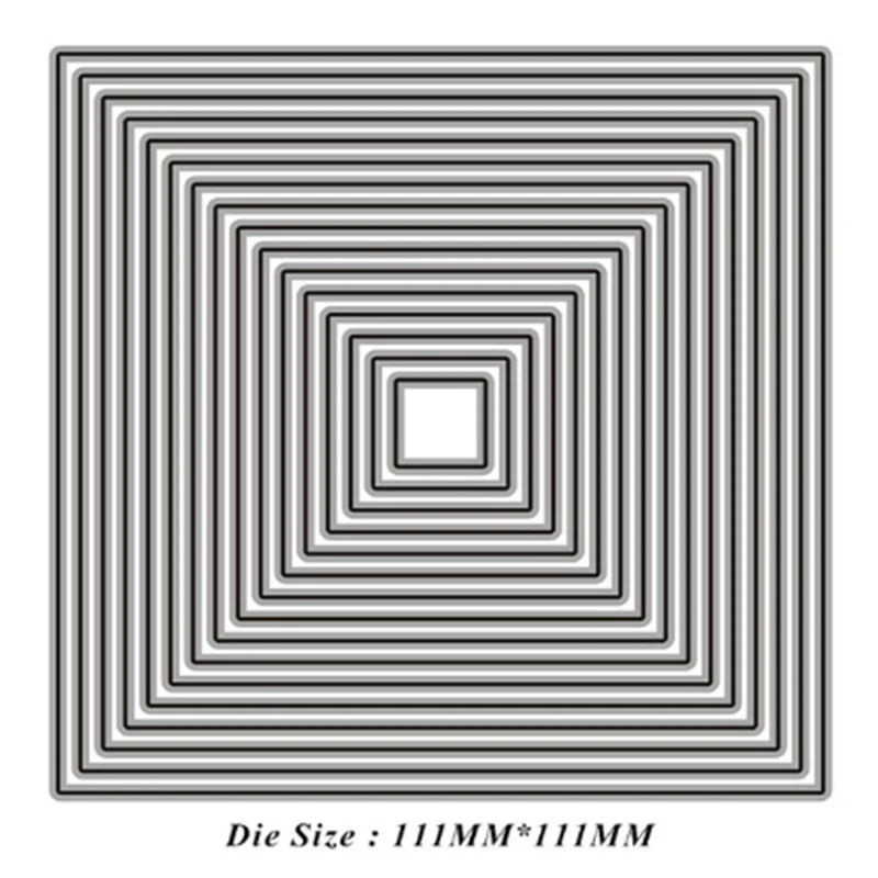 Квадратная рамка задней панели комплект металлический Трафаретный вырубной