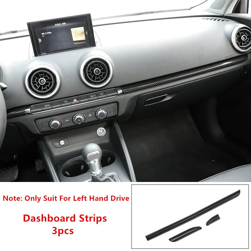 Декоративная накладка на приборную панель из АБС пластика для Audi A3 8V 2014 18 S3 2017