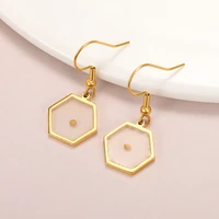 minimalism hexagon earrings jewelry mustard seed for women girl fashion earring ethnicity female hope jewelry party accessories