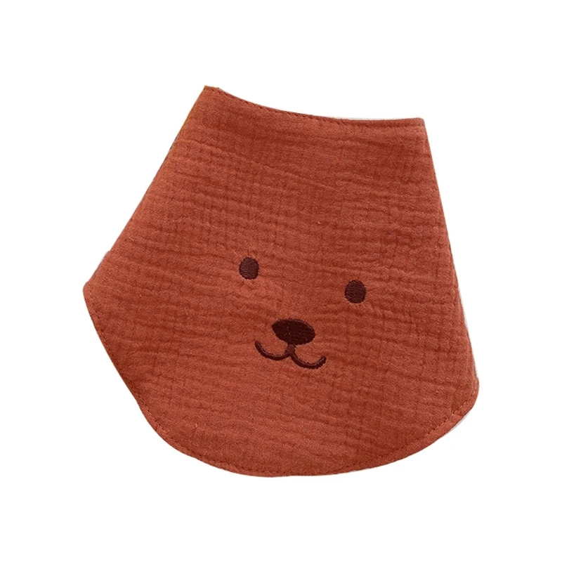 

Q9QB Baby Feeding Drool Bib Snap Button Saliva Towel Cotton Triangle Scarf Burp Cloth