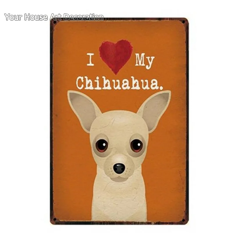 I Love My Boxer Dogs Pet Shop металлический знак жестяные правила собаки Остерегайтесь собаки Waring плакат табличка для домашнего декора настенная живопись 20*30 см - Цвет: y297