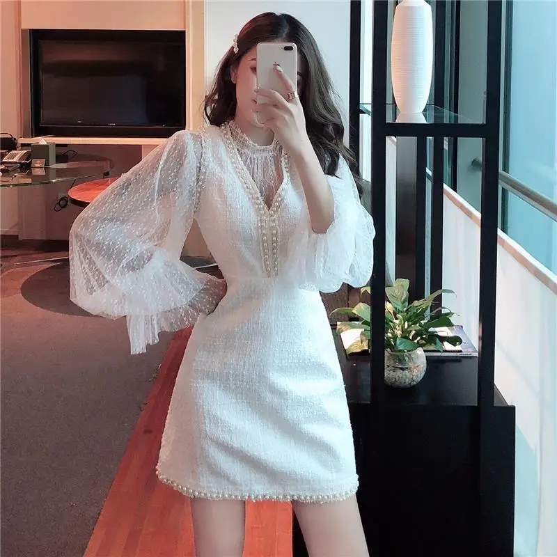 

2021 spring and autumn tweed vest dress small fragrance wind suit two-piece mesh
