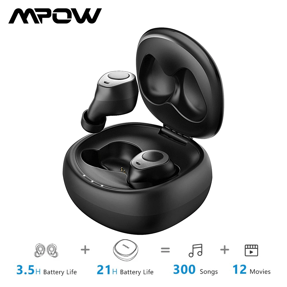 Беспроводные TWS-наушники Mpow T3 с поддержкой Bluetooth 5 0 и двумя микрофонами |