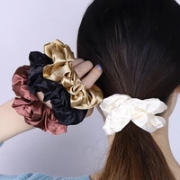 women satin silk hair tie elastic scrunchies ponytail holder hair rope rings new christmas hair accessories