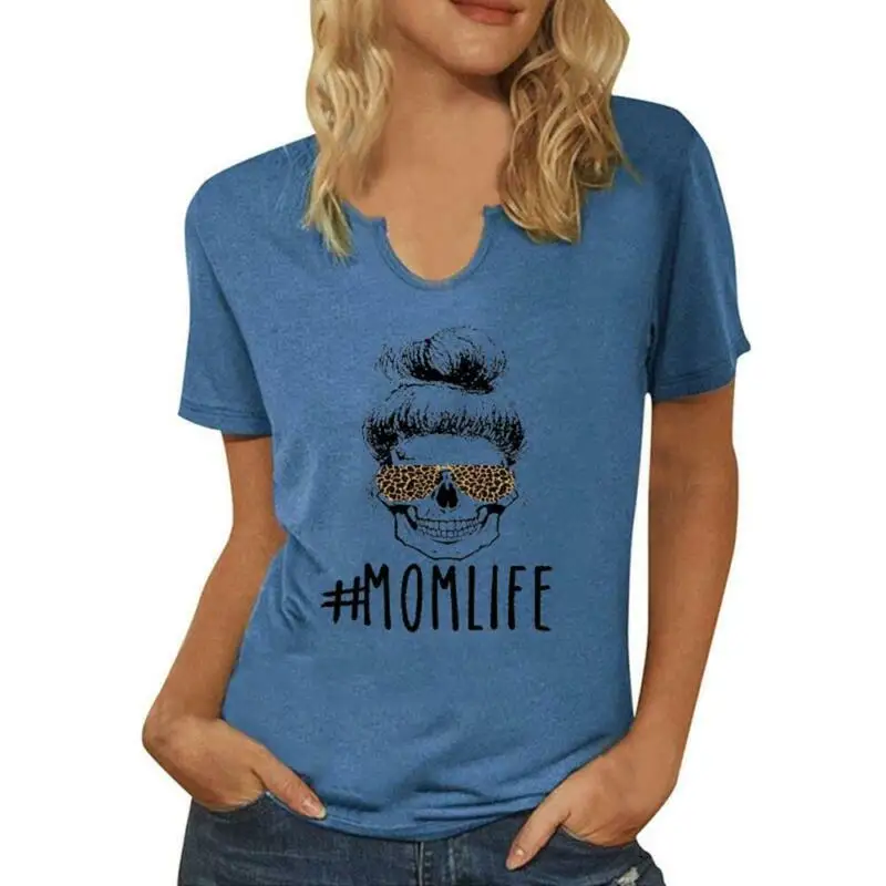 

Женская футболка с коротким рукавом, свободная, 2021, модная летняя женская одежда с принтом, горячая распродажа, онлайн, с v-образным вырезом, ...